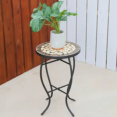 tall metal plant stand